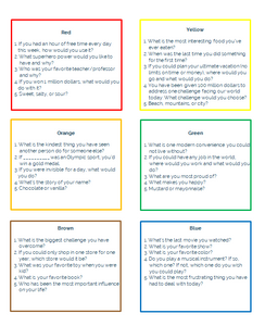 Free Template: Candy and Conversations Activity